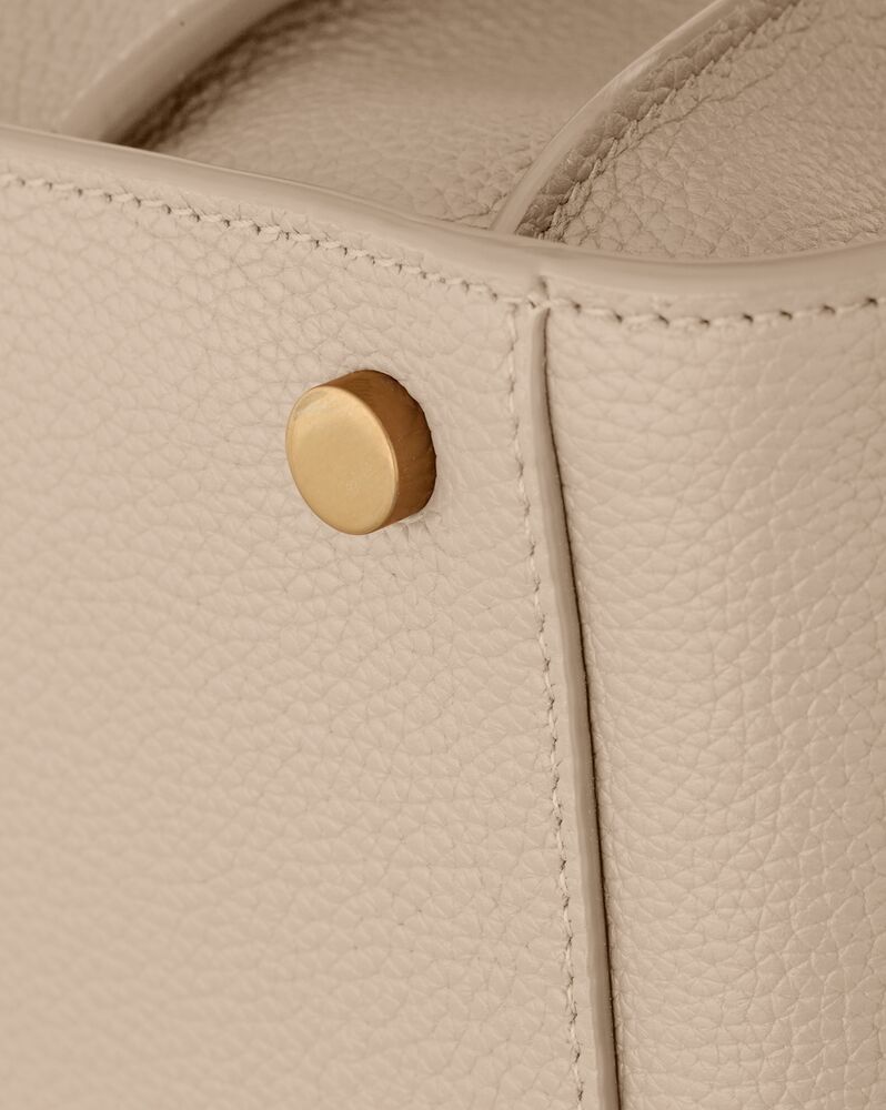 Saint Laurent - Authenticated Sac de Jour Handbag - Leather White Plain for Women, Good Condition