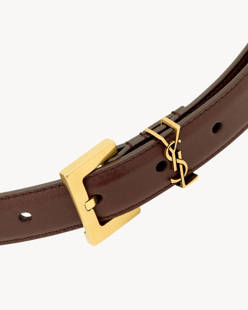 CASSANDRE thin belt in smooth leather