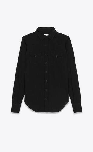 western shirt in black rinse denim