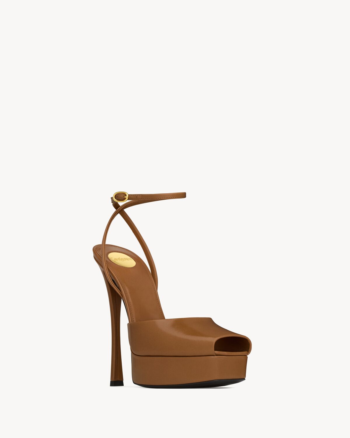 LA SCANDALE platform sandals in smooth leather