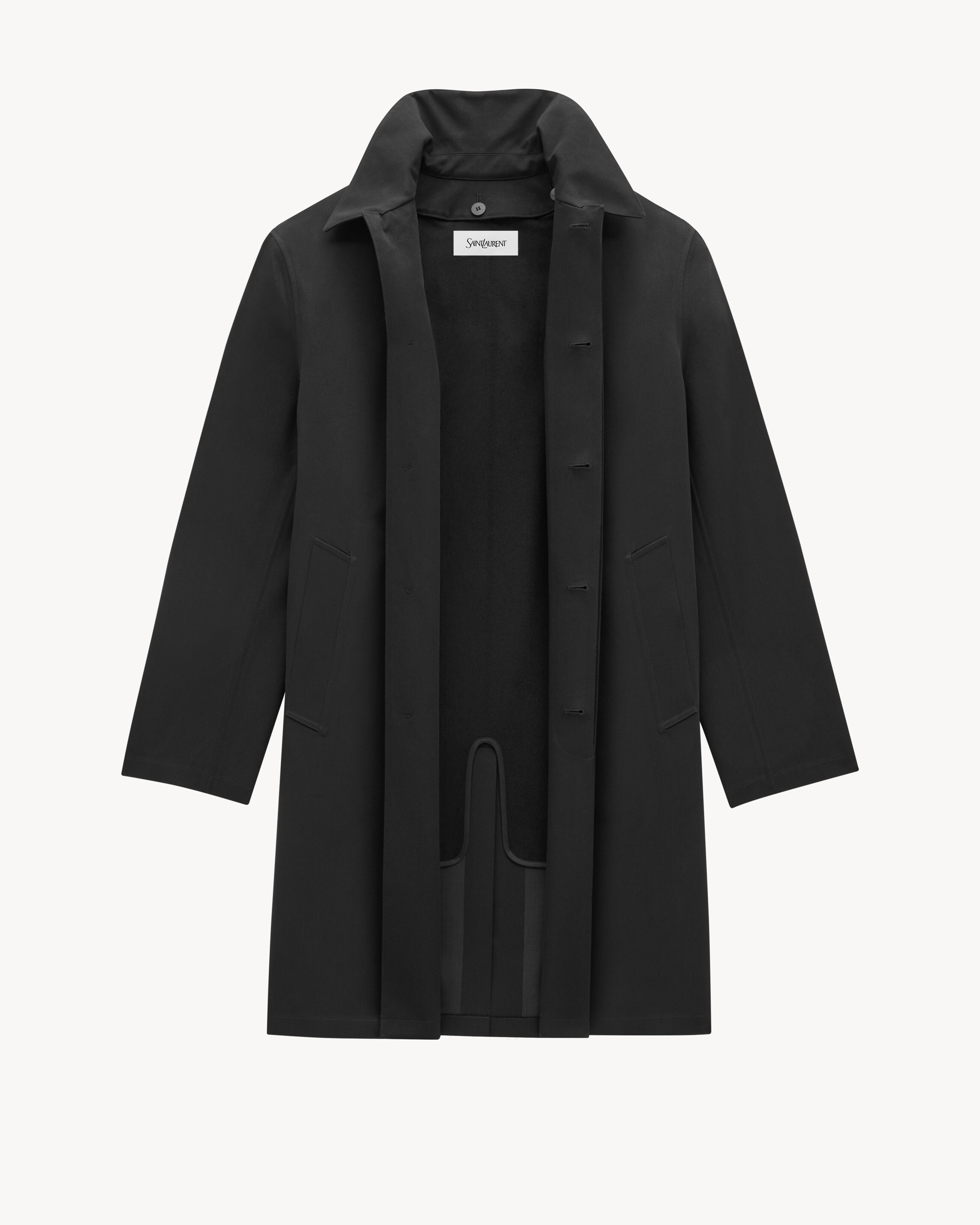 Coat in water-repellant canvas