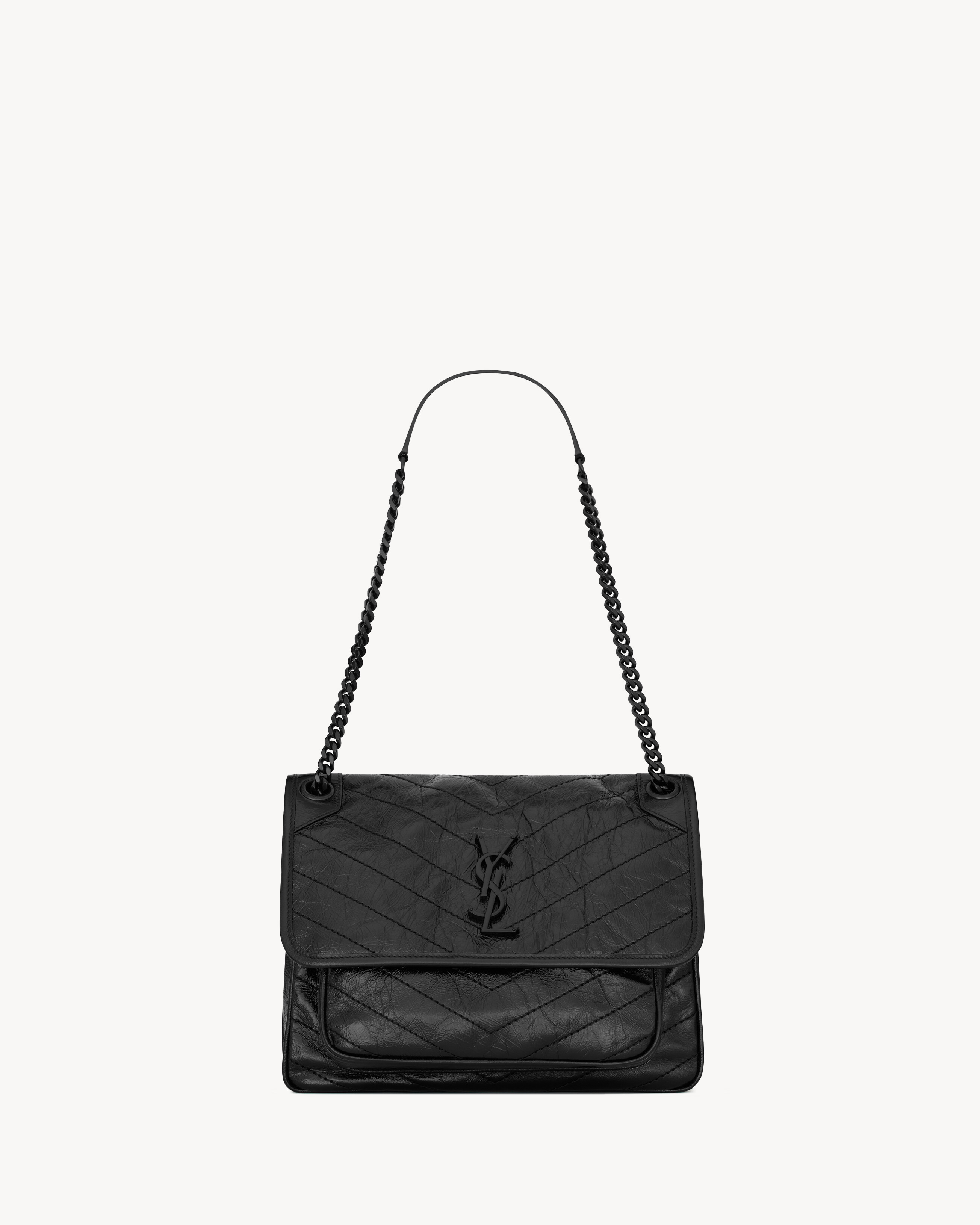 NIKI MEDIUM IN VINTAGE LEATHER in Black Saint Laurent YSL EN-DK