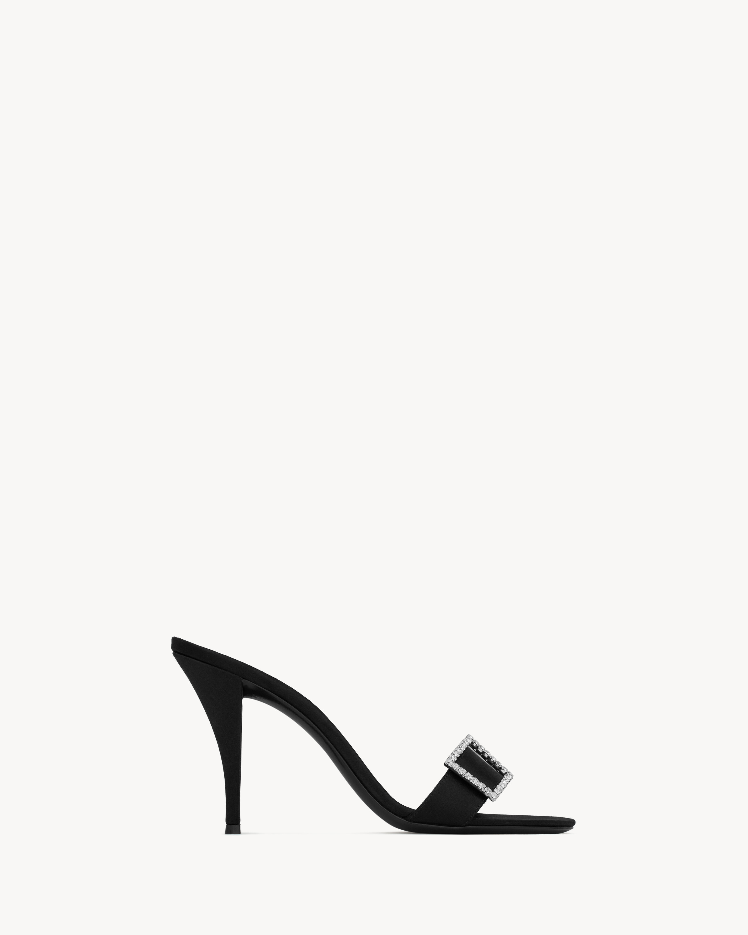 SIMONE mules in satin crepe