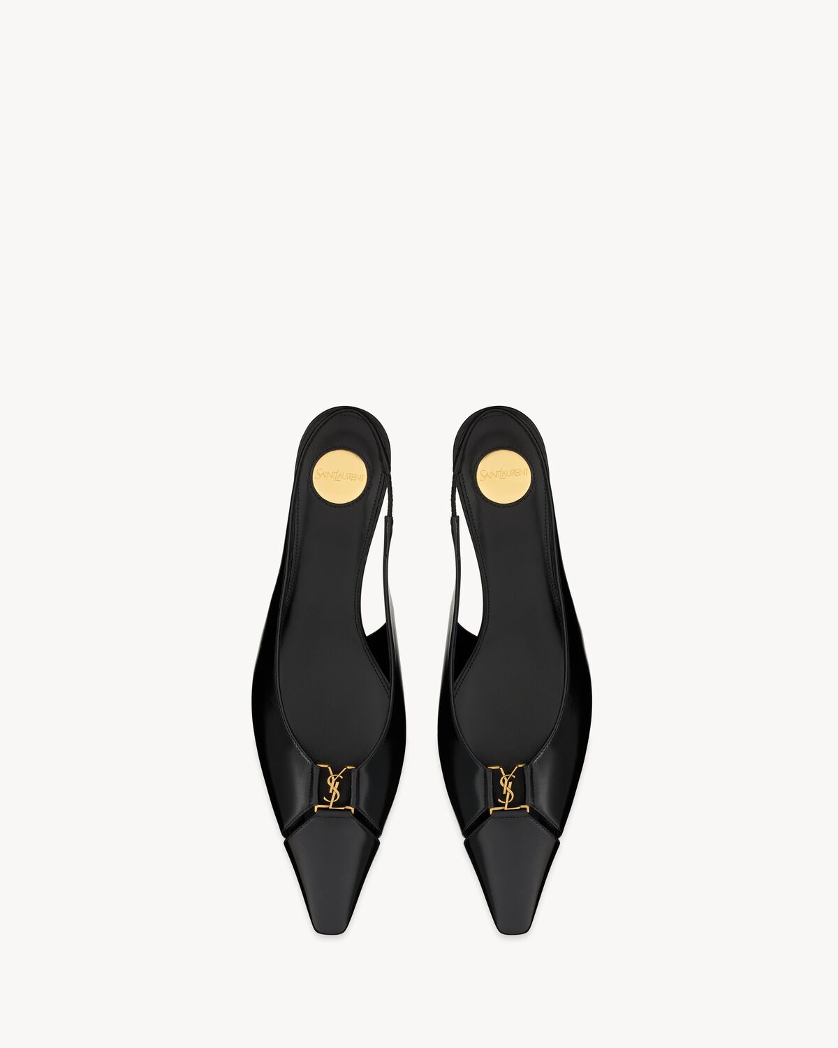 babylone slingback flats in smooth leather