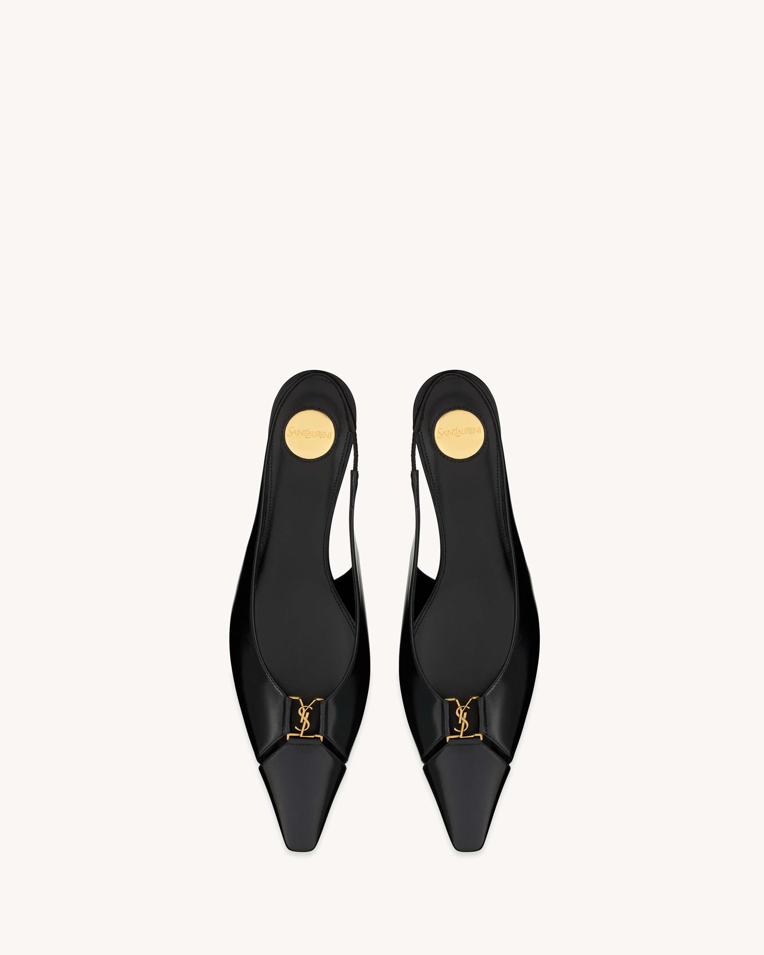 BABYLONE slingback flats in smooth leather