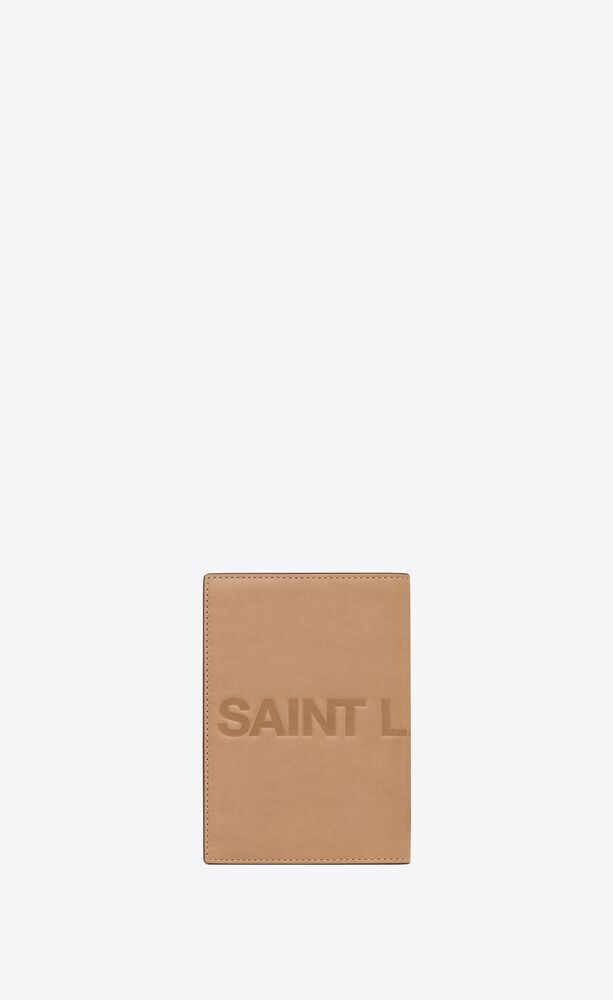 saint laurent植鞣皮革护照夹
