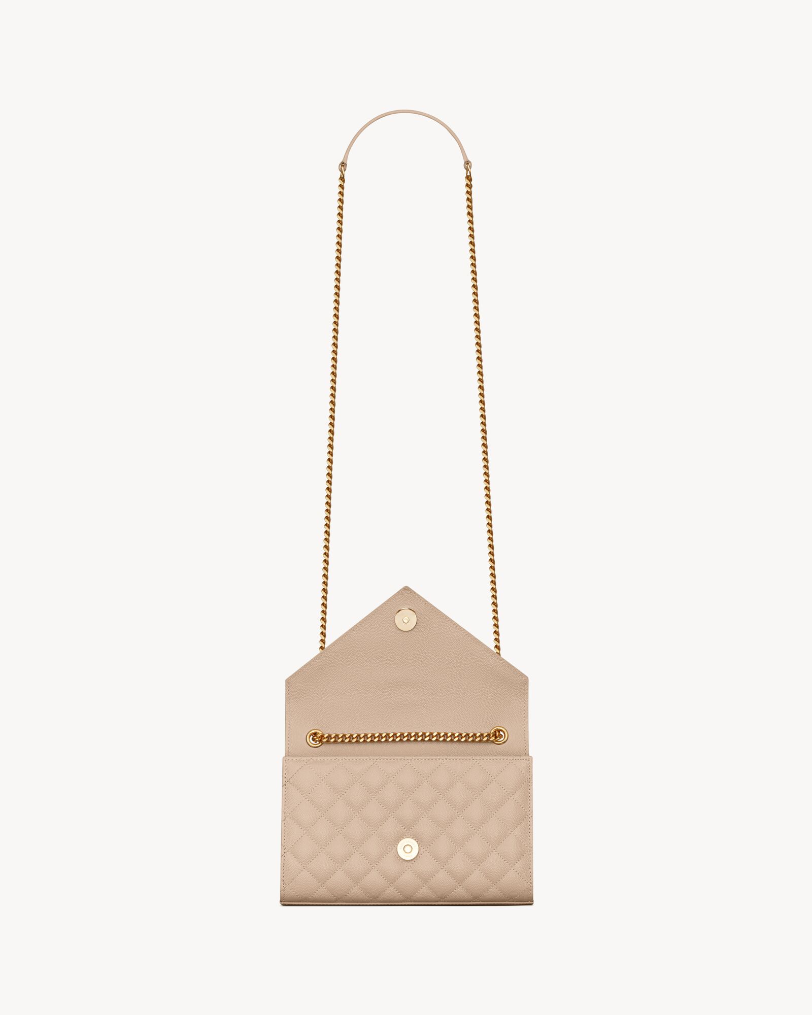ENVELOPE SMALL IN QUILTED GRAIN DE POUDRE EMBOSSED LEATHER | Saint ...
