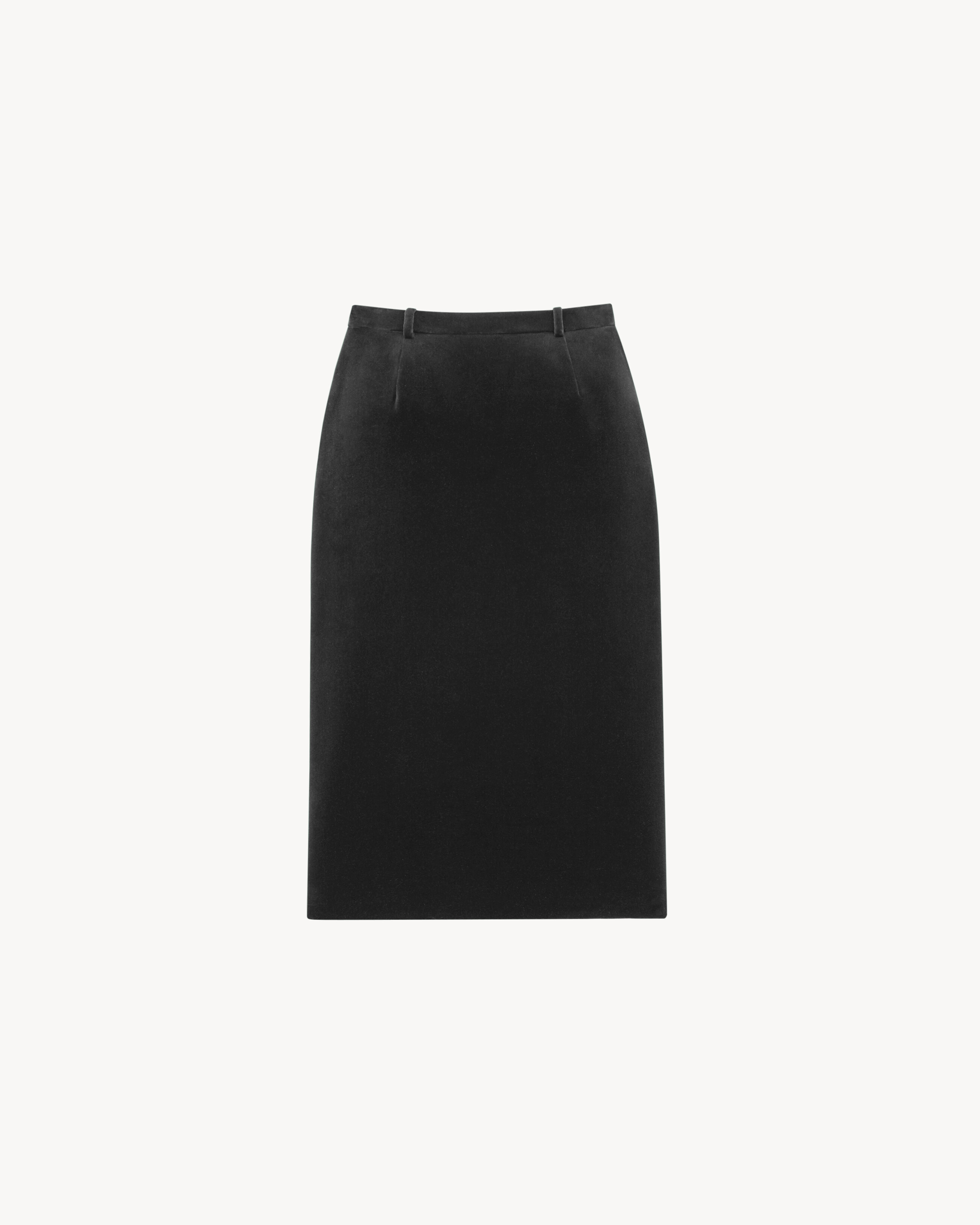 midi wrap skirt in cotton velvet