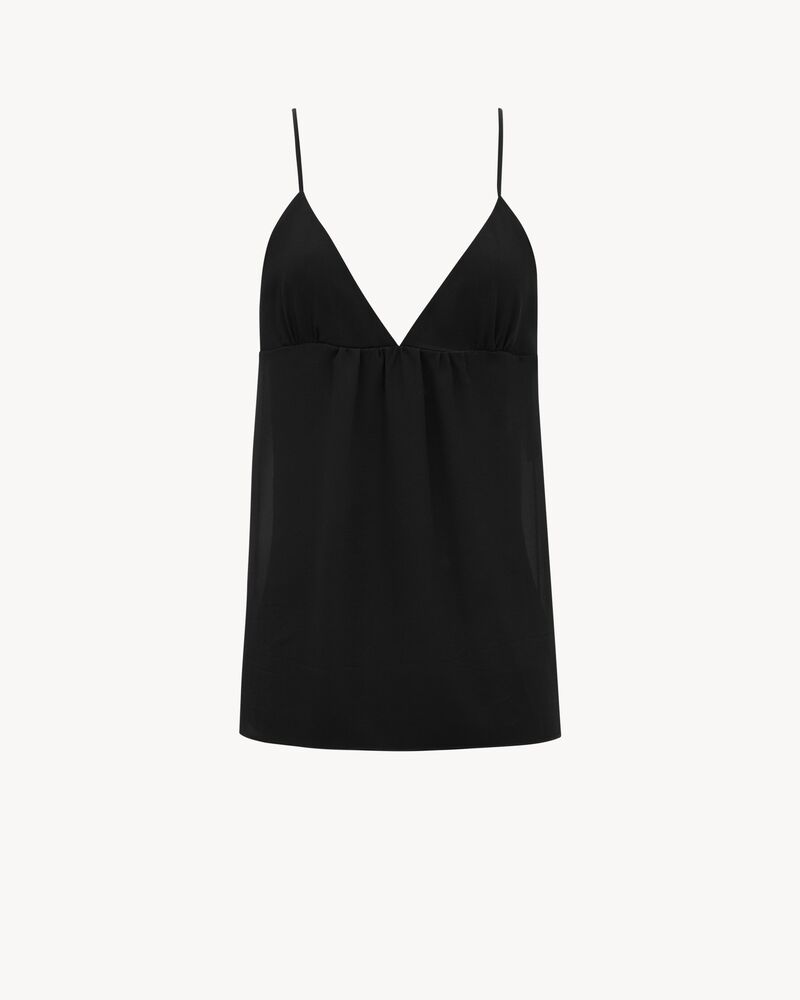 tank top in silk georgette