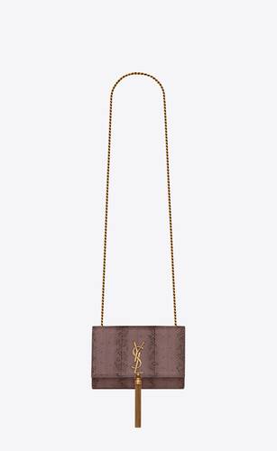 kate small chain bag with tassel in lacquered ayers