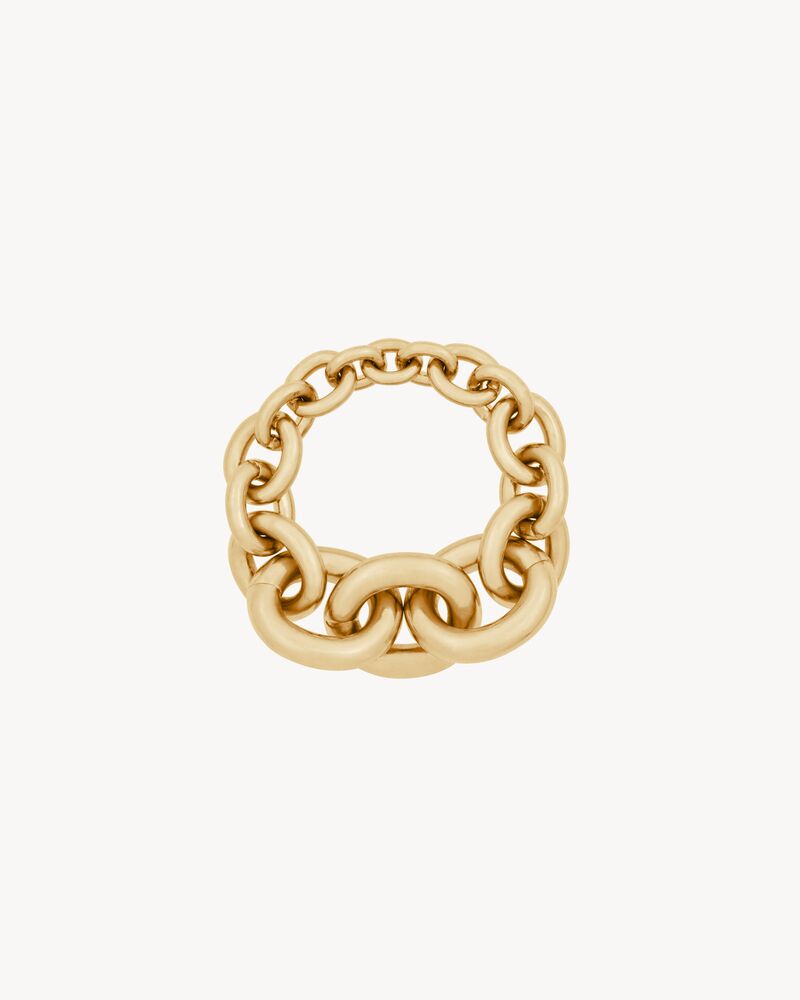 graduated chain ring in 18K yellow gold