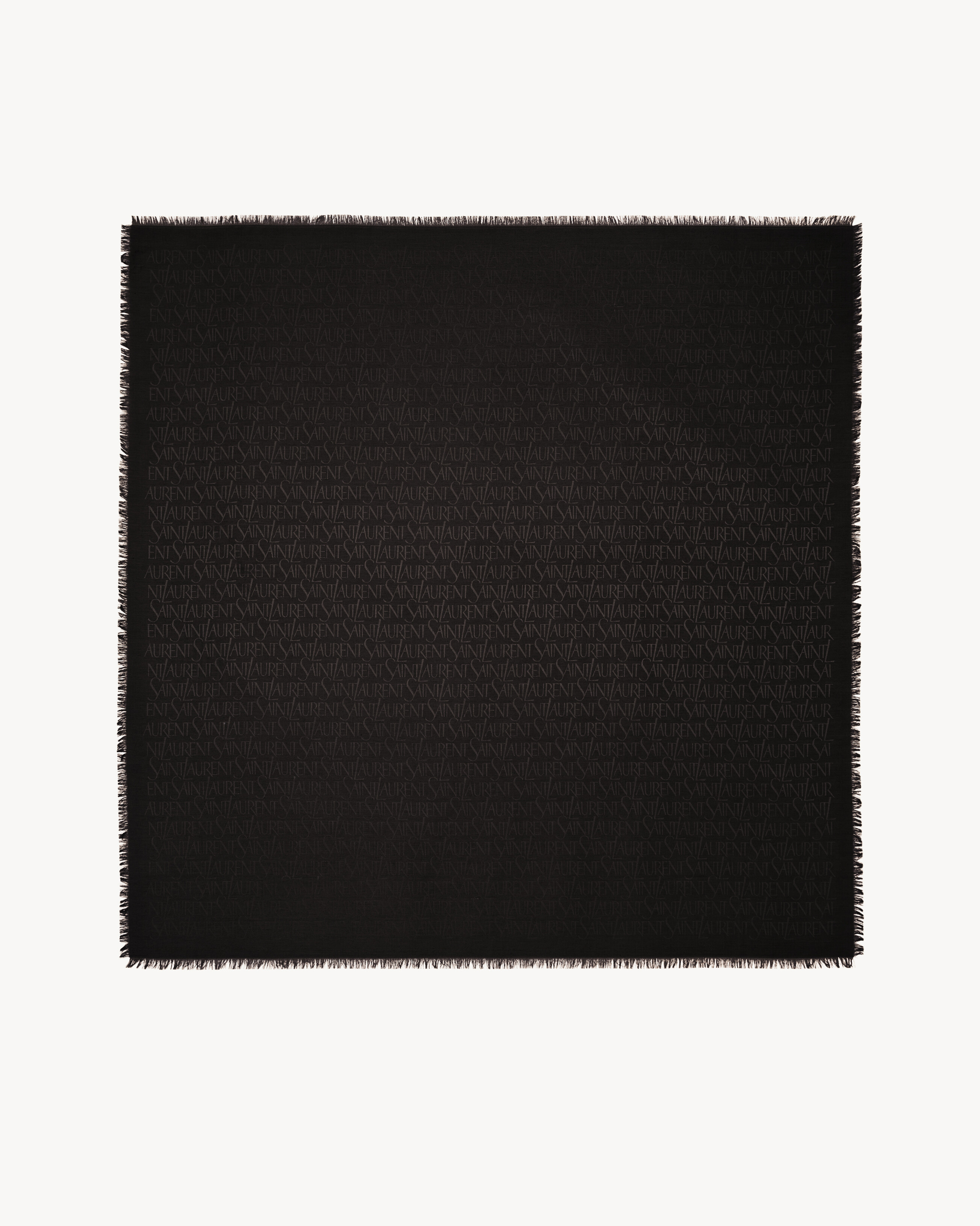 Sciarpa grande quadrata SAINT LAURENT in jacquard di seta e lana