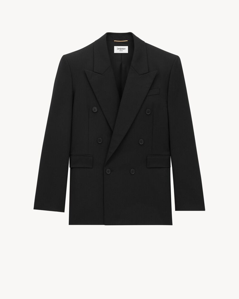 jacket in wool canvas