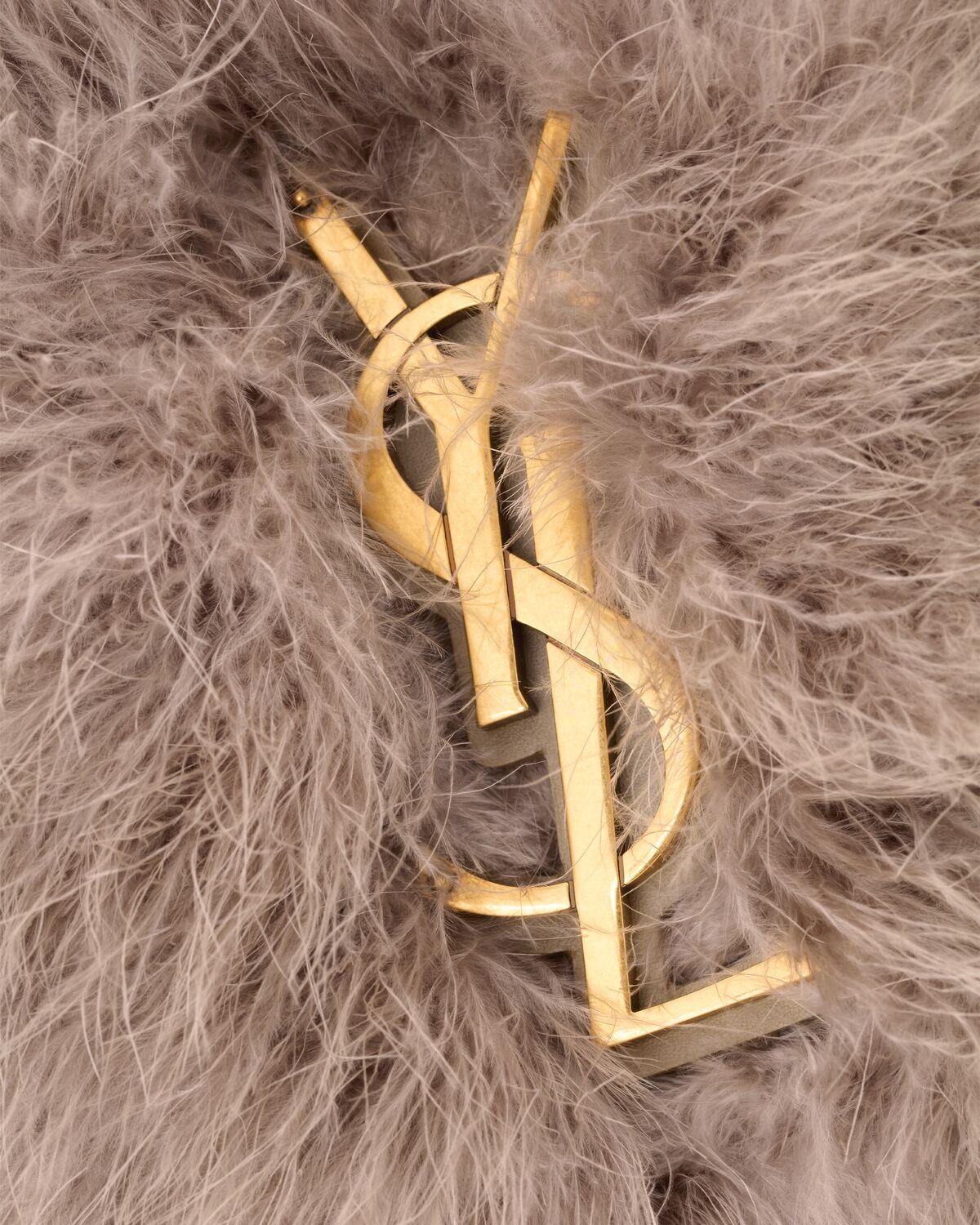 생로랑 깃털 소재의 오버사이즈 니키 숄더백 801627FADZ81499