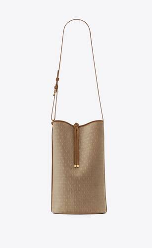 le monogramme bucket bag in velvet and smooth leather