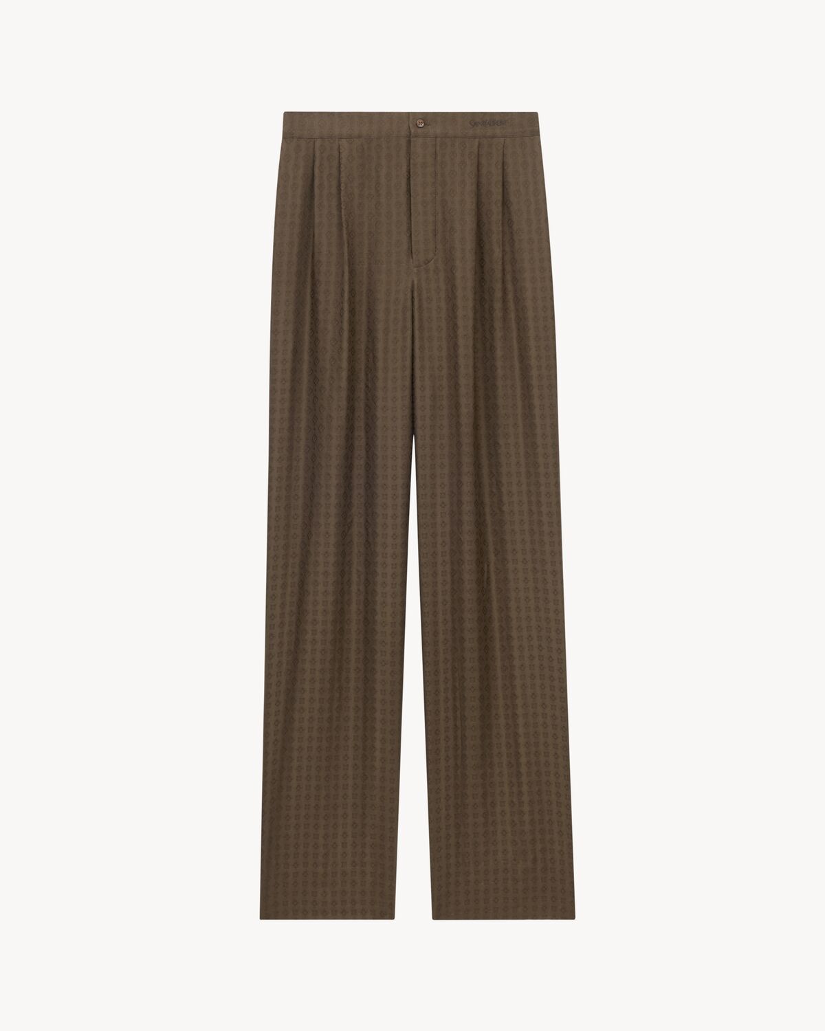 saint laurent pants in silk twill