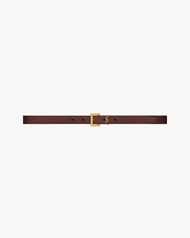 CASSANDRE thin belt in smooth leather
