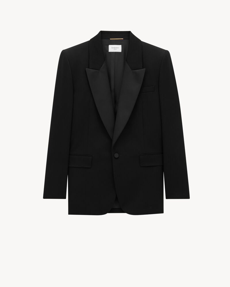 tuxedo jacket in grain de poudre