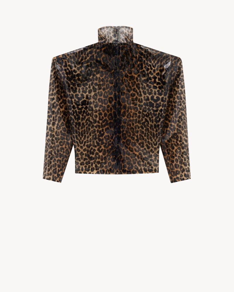 boxy top in leopard silicone
