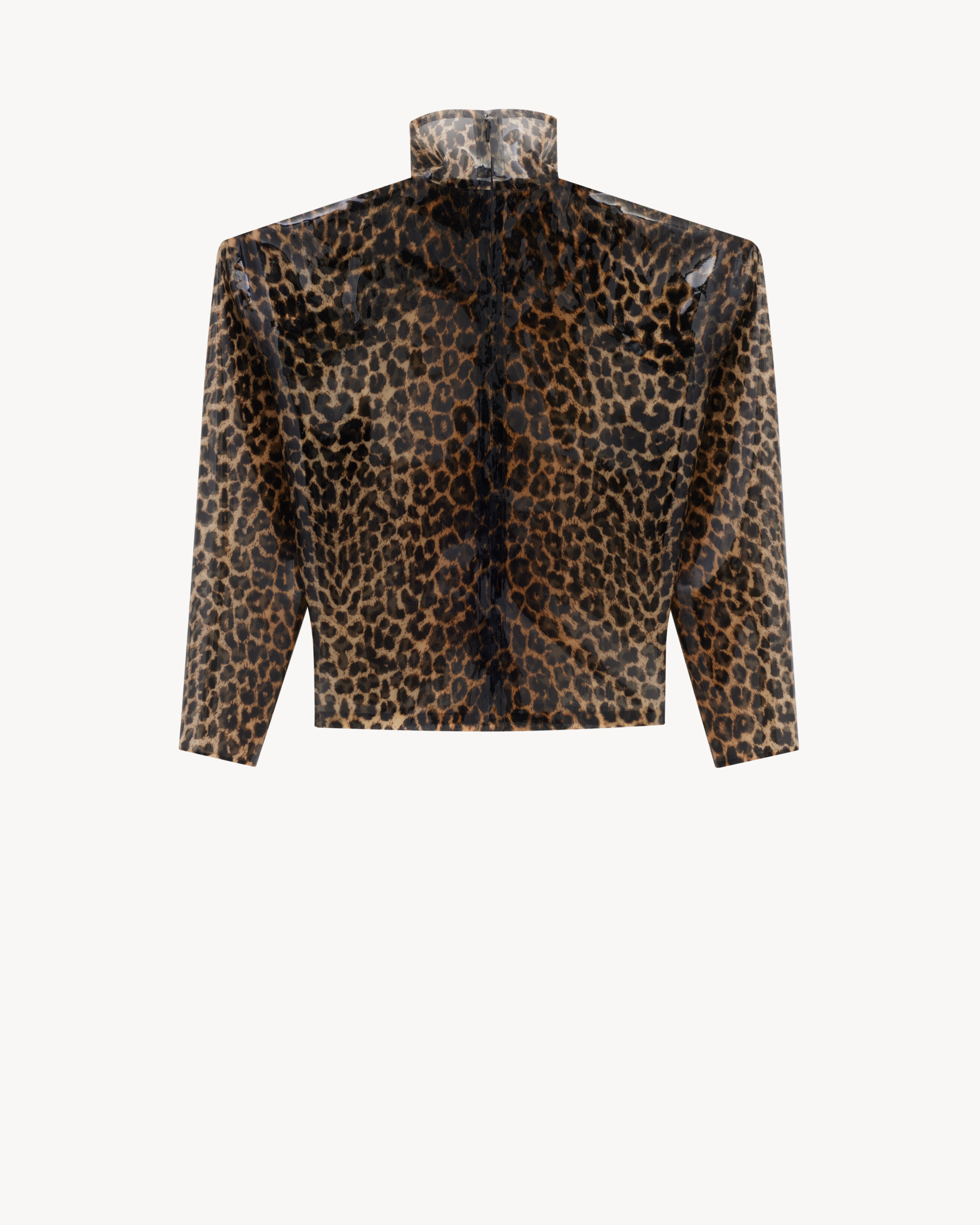 boxy top in leopard silicone