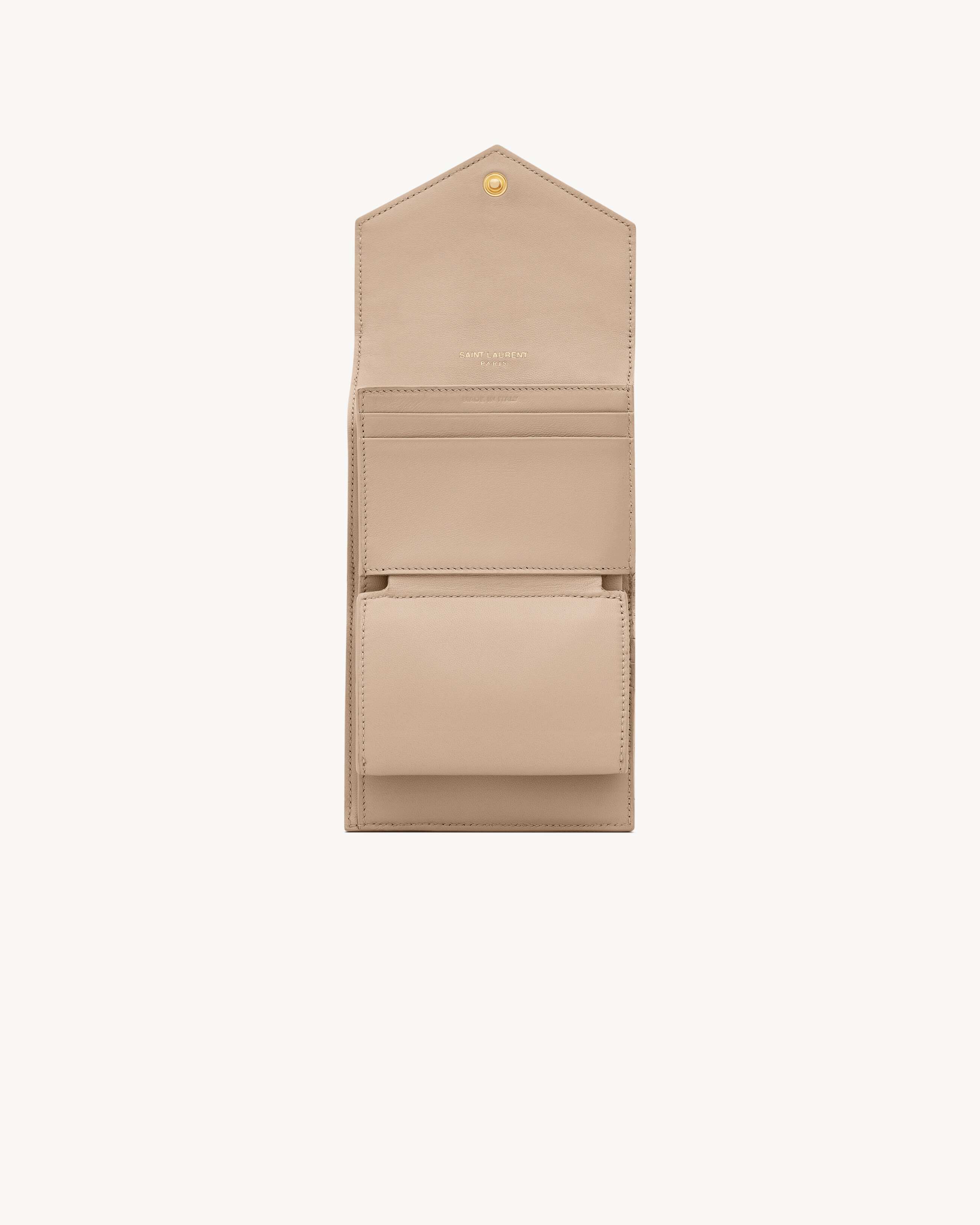 CASSANDRE MATELASSÉ MULTI-FOLDED WALLET IN GRAIN DE POUDRE LEATHER