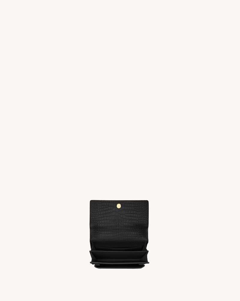 【SAINT LAURENT】Embo Monogram Leather EspaDue/追跡可能 SAINT LAURENT】Embo Monogram Leather EspaDue/追跡可能 Saint