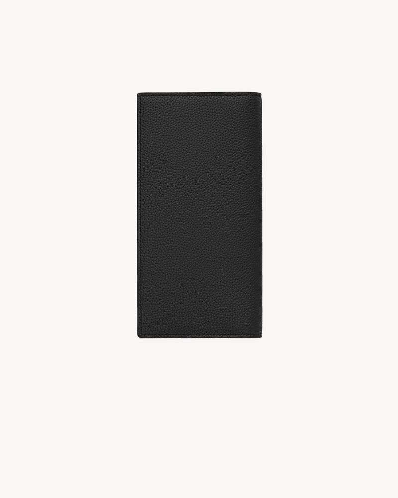 CASSANDRE SHADOW SAINT LAURENT CONTINENTAL WALLET IN GRAINED LEATHER