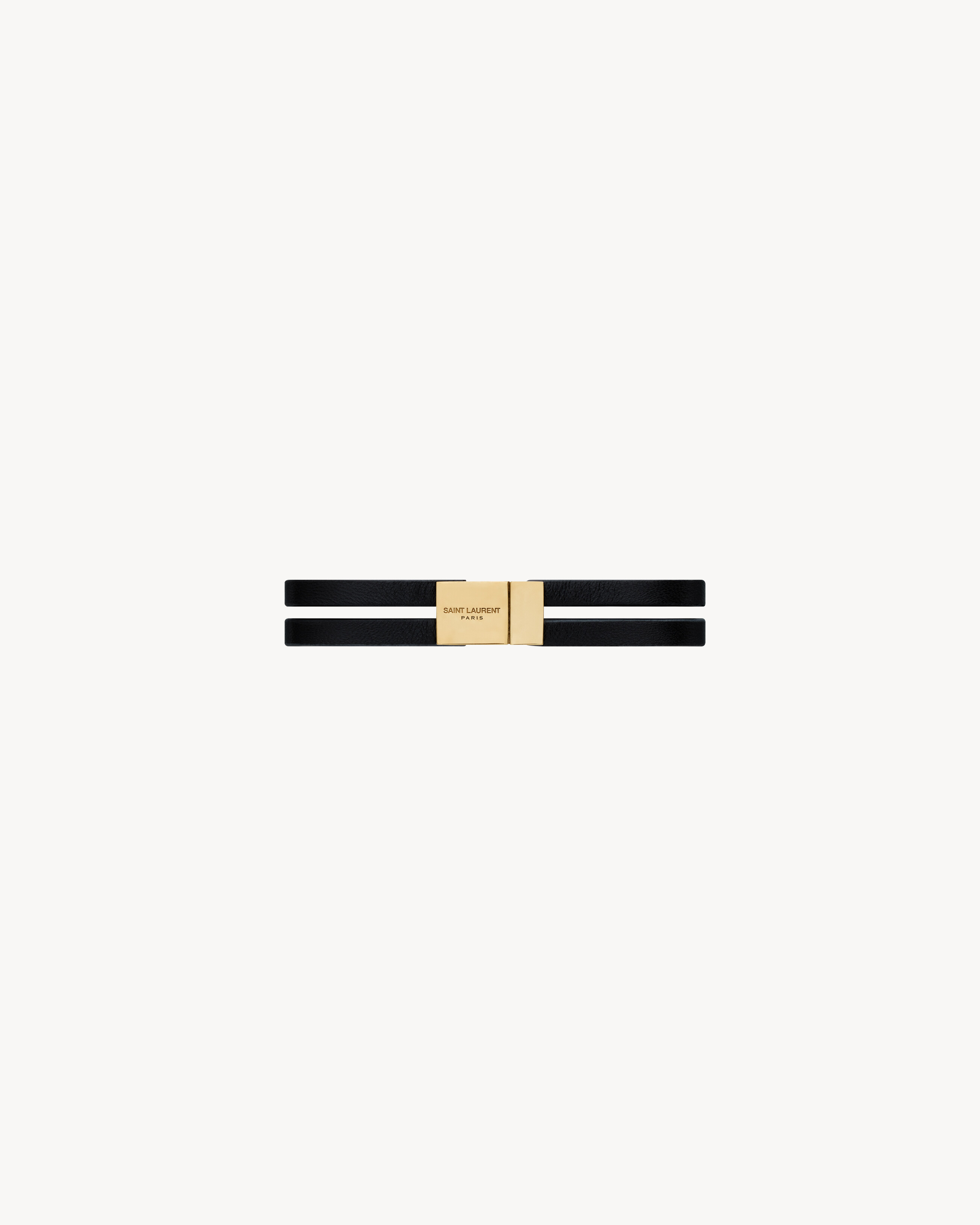 CASSANDRE double-strand bracelet in leather and metal
