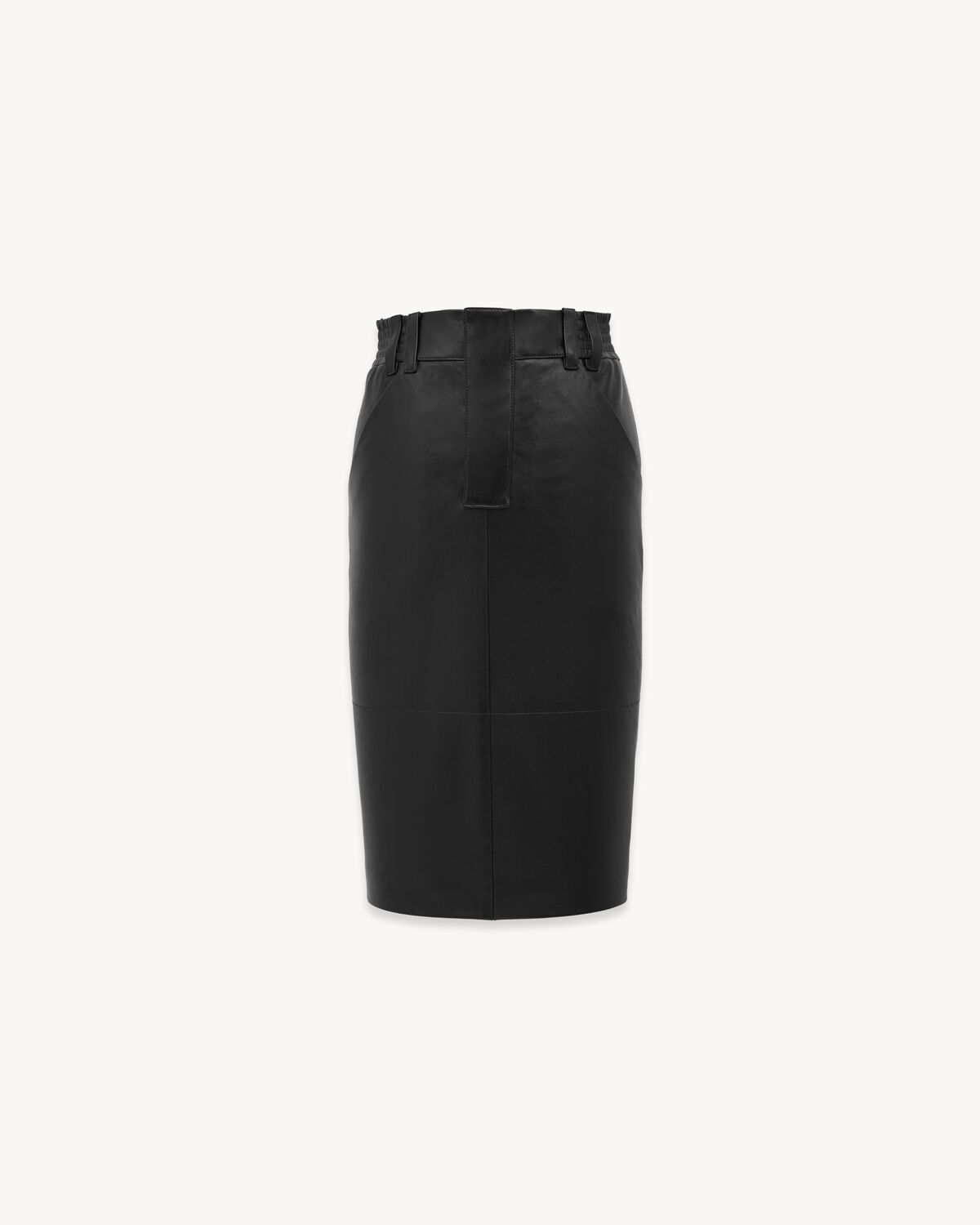 pencil skirt in shiny lambskin