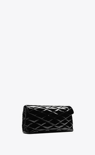 sade large clutch in patent canvas
