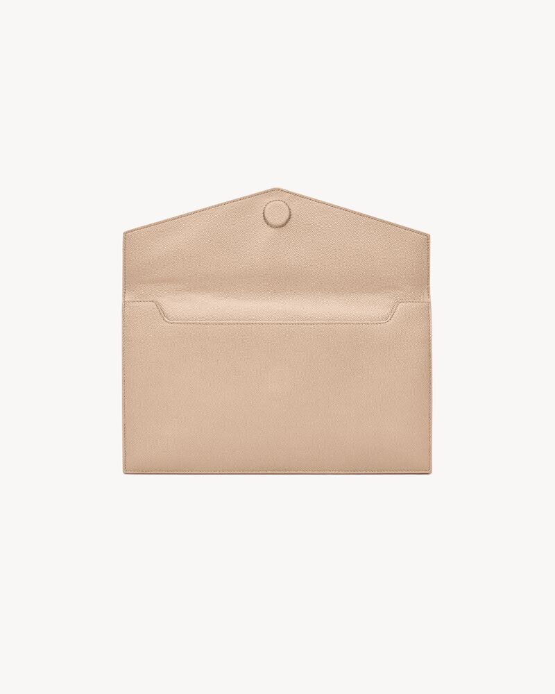 Uptown calfskin leather envelope clutch Clearance