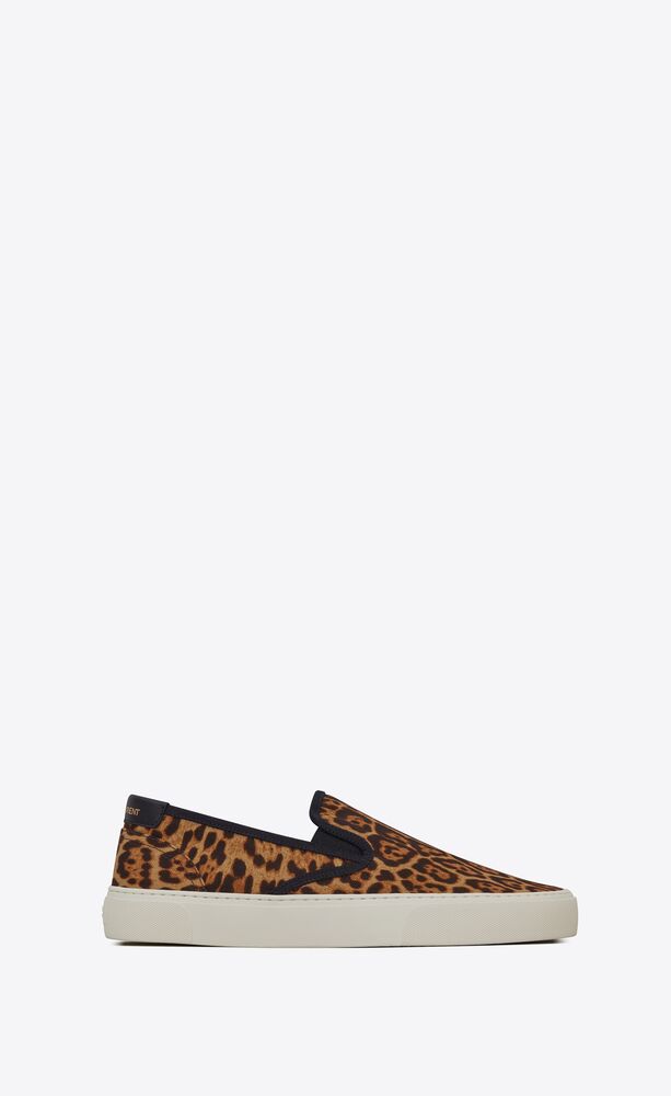 animal print slip on shoes
