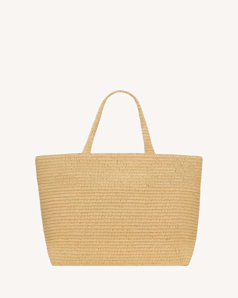 saint laurent tote in raffia