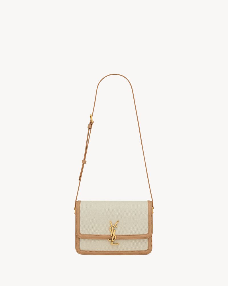 Solferino medium in canvas and vegetable-tanned leather