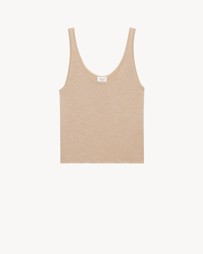 tank top in lurex knit