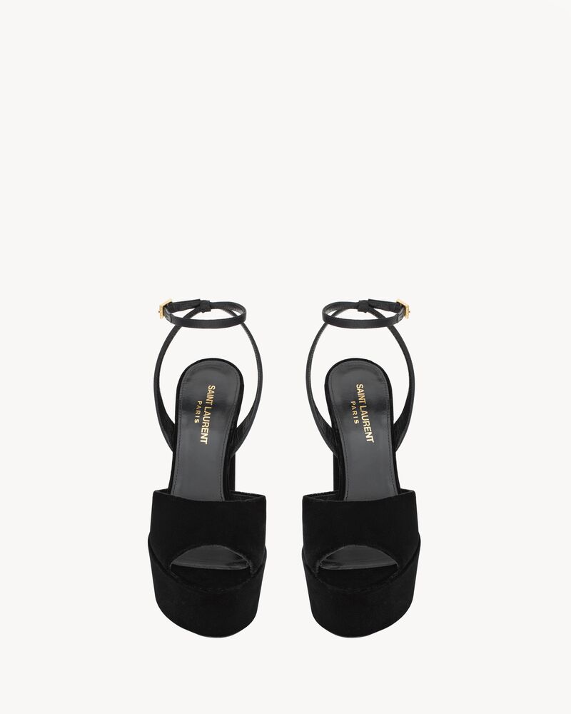 Jodie Plateausandalen aus Samt