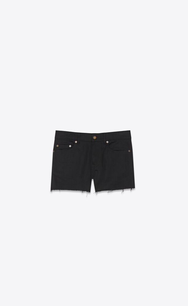 low rise stretch denim shorts