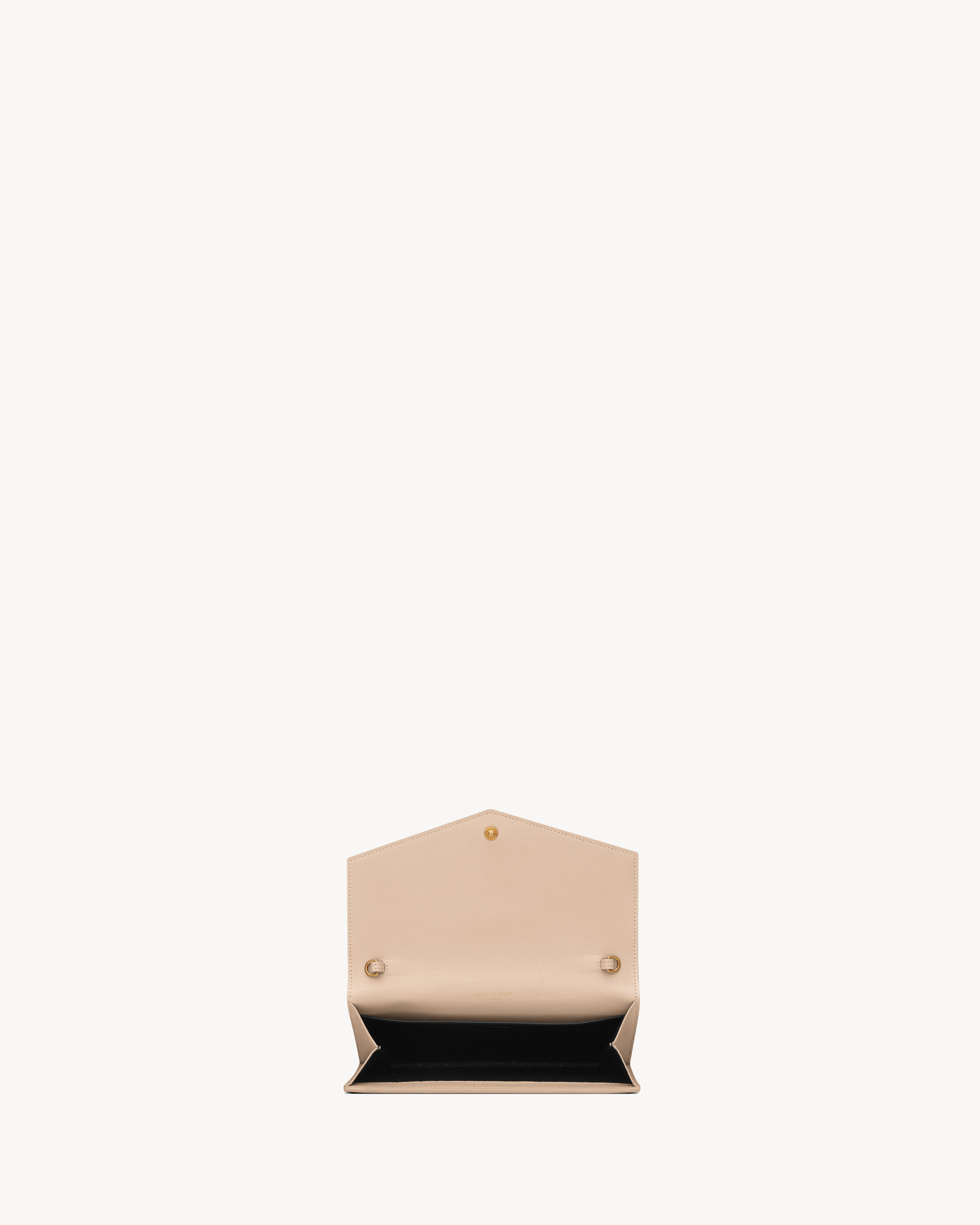 UPTOWN CHAIN WALLET IN GRAIN DE POUDRE EMBOSSED LEATHER