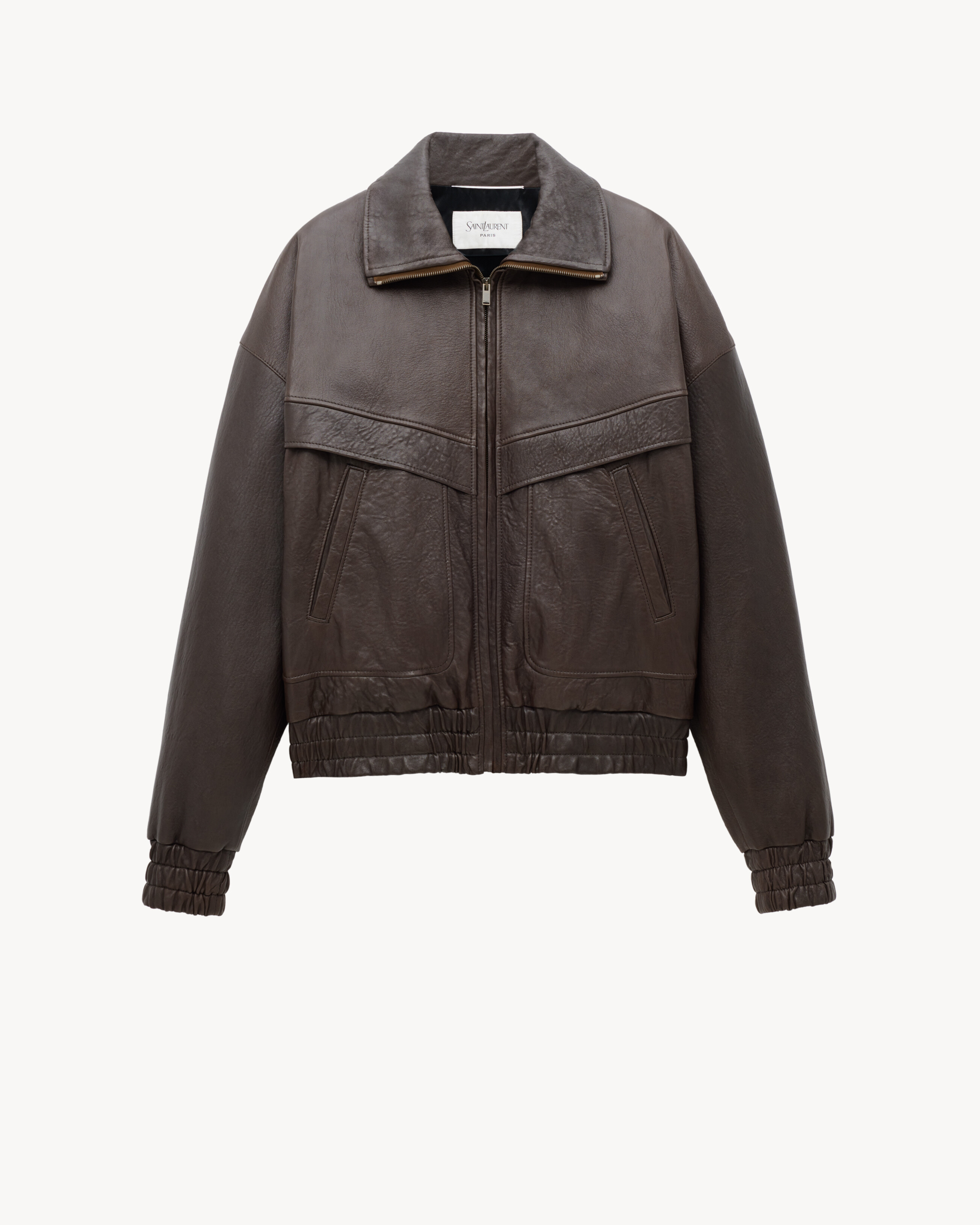 Bomber Saint Laurent de piel de cordero con burbujas