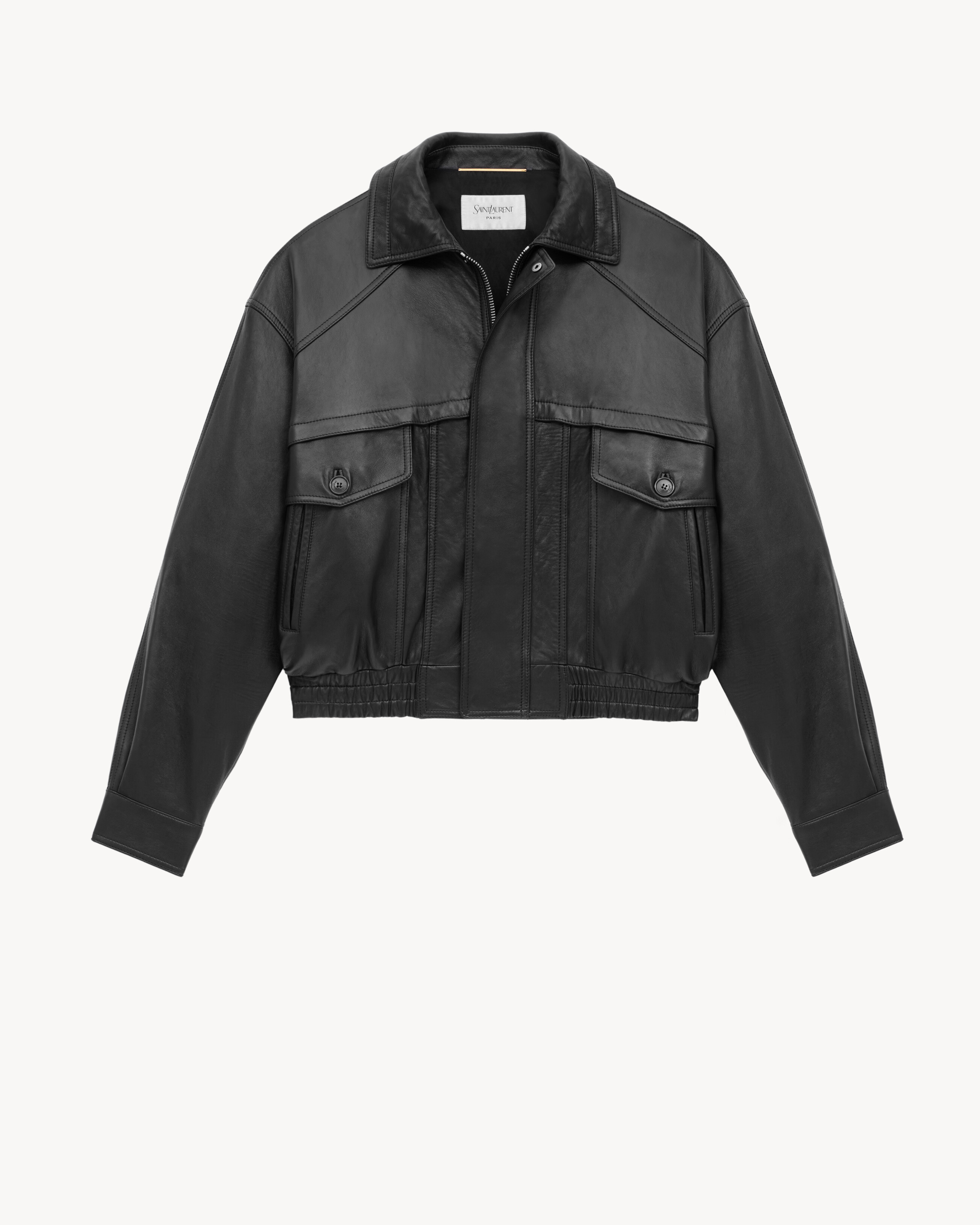 Bomber en cuir d’agneau