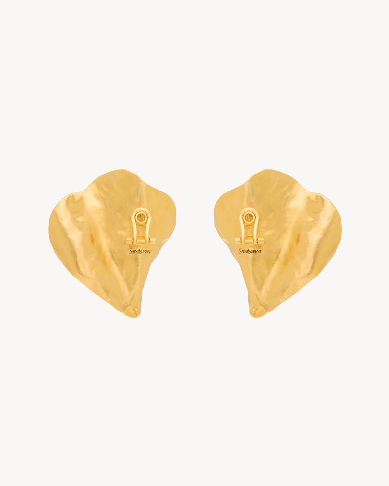 petal earrings in resin and metal