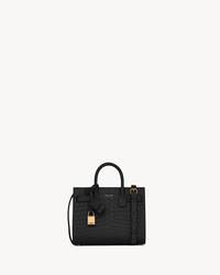 SAC DE JOUR IN CROCODILE EMBOSSED LEATHER - NANO