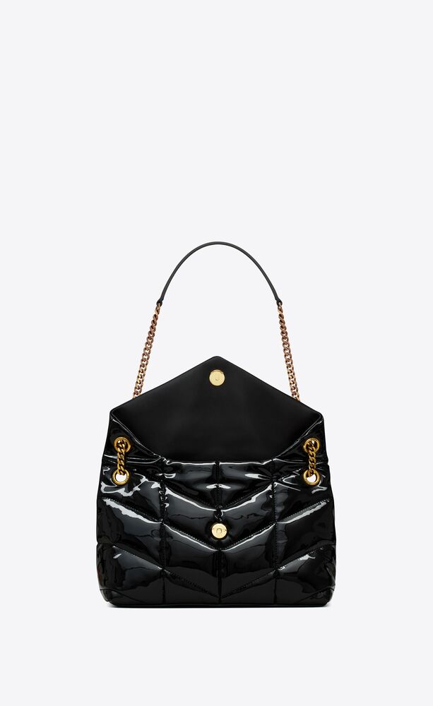 puffer small chain bag in quilted vinyle