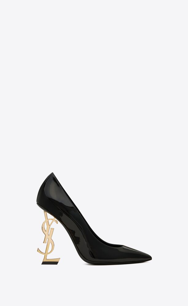 Elástico doloroso corona Zapatos de salón Opyum de charol con tacón dorado | Saint Laurent | YSL.com