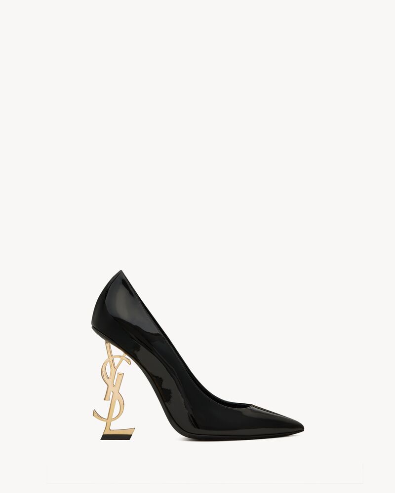 OPYUM Pumps in patent leather with gold-tone heel | Saint Laurent | YSL.com