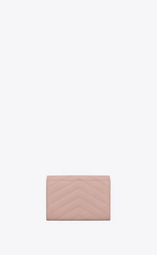 YSL Saint Laurent Monogram Matelasse Envelope Small Wallet Black