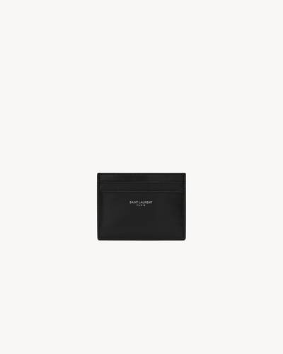 Saint Laurent Paris credit card case in CROCODILE-EMBOSSED