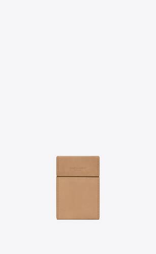saint laurent paris cigarette box in vegetable-tanned leather