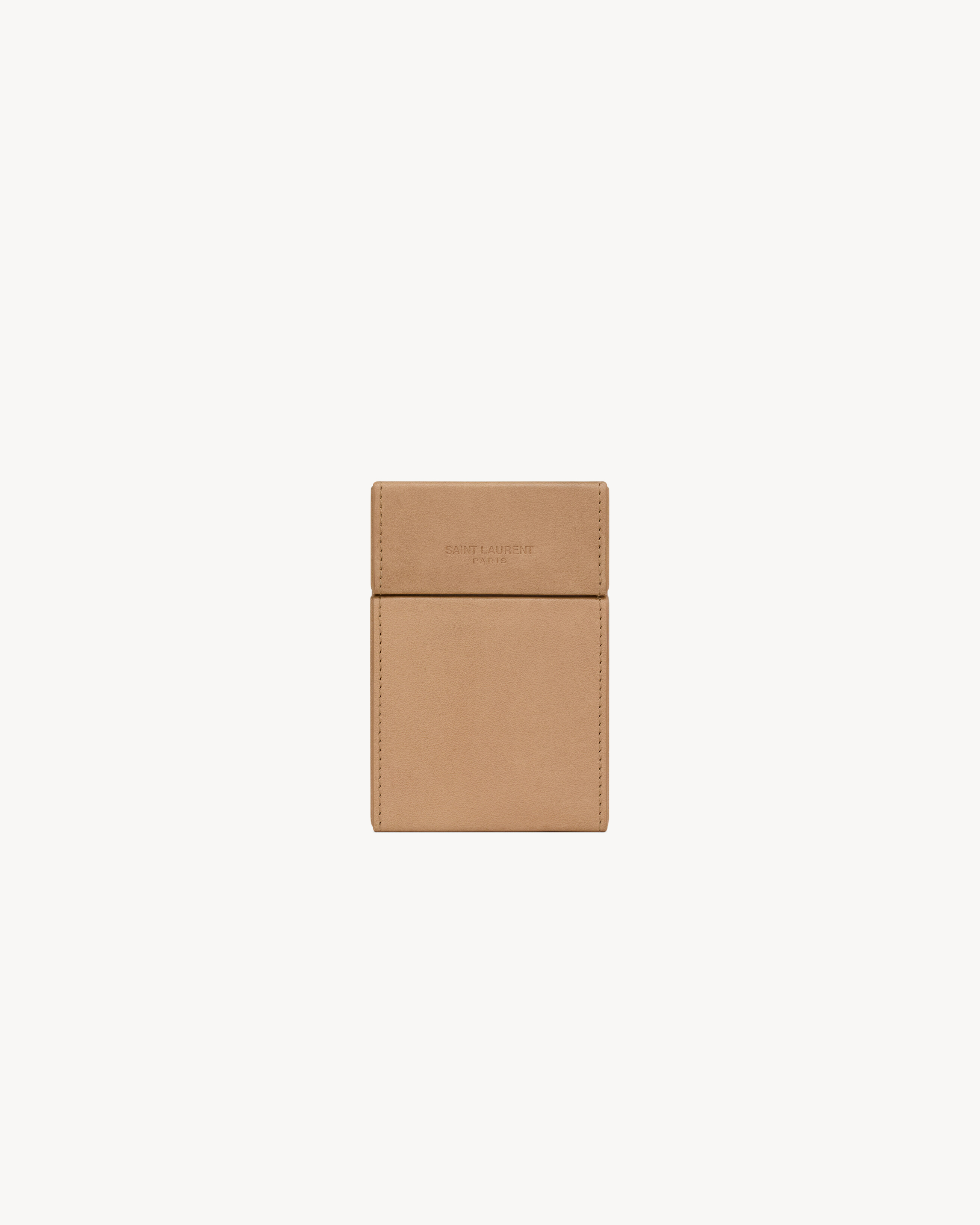 SAINT LAURENT PARIS cigarette box in vegetable-tanned leather