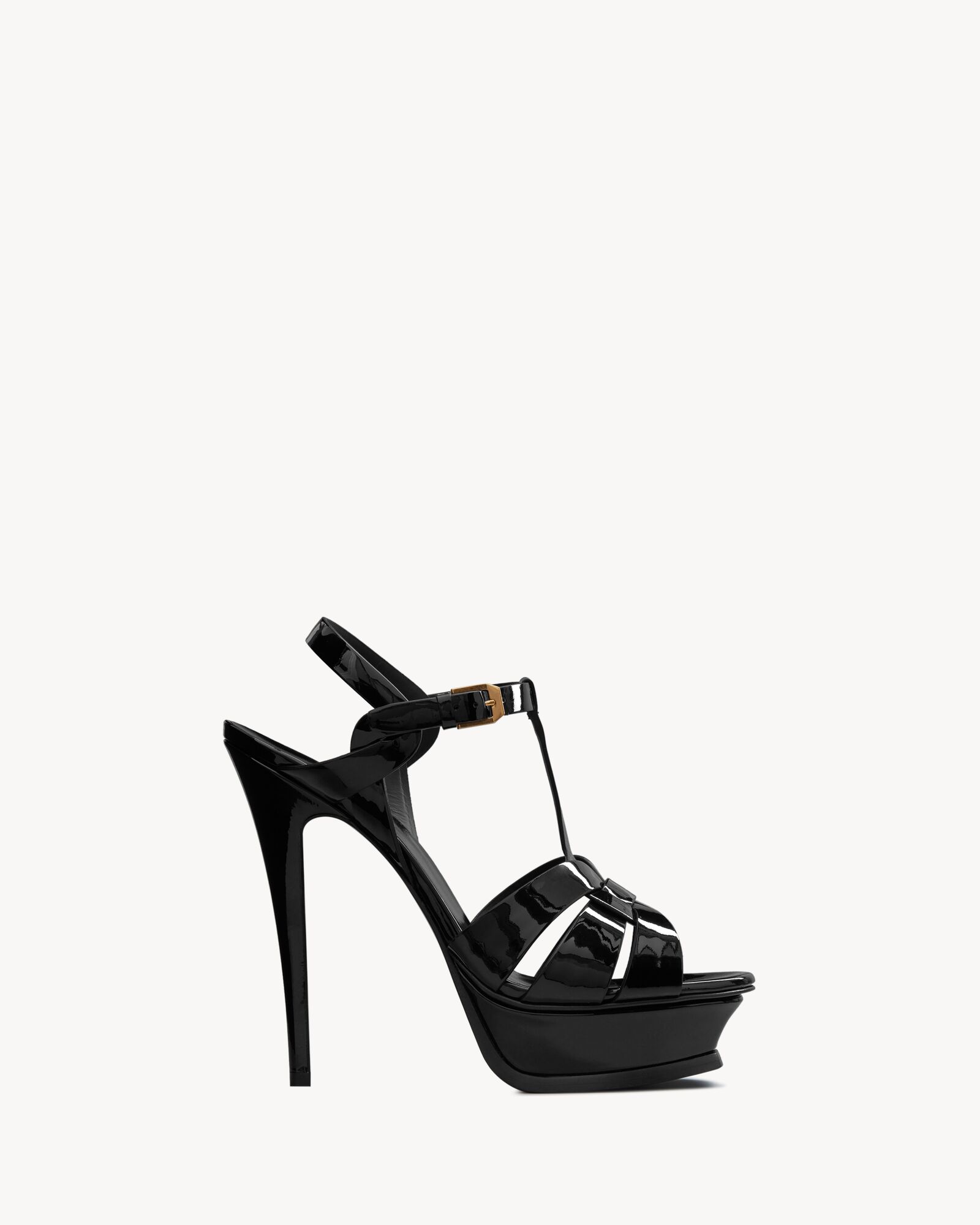 TRIBUTE platform sandals in patent leather — 315487AAAOW1000
